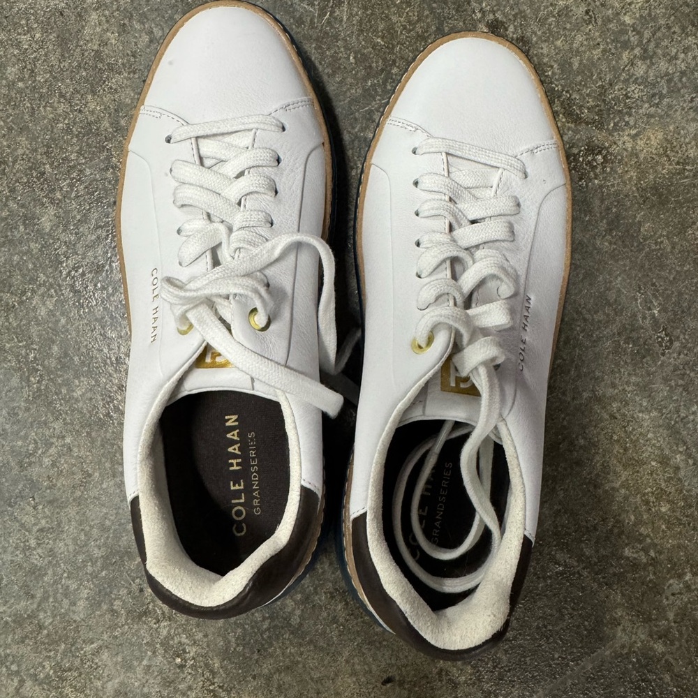 Cole Haan Men's White and Brown Sneakers